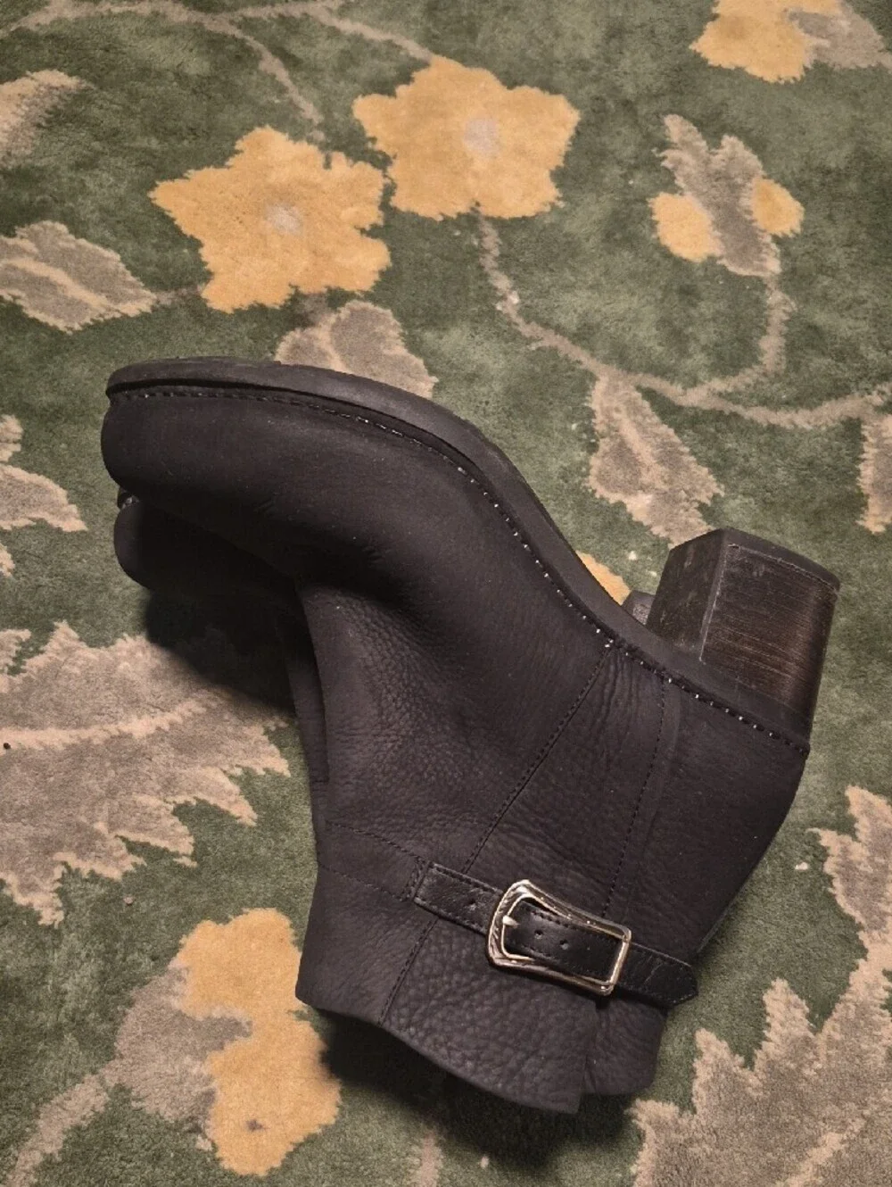 Dansko Black Leather Men's Ankle Boots with Side Zip
